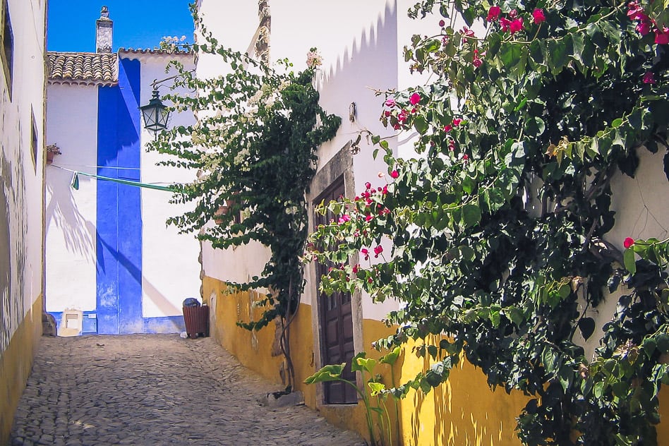 Obidos Northern Portugal Streets Houses