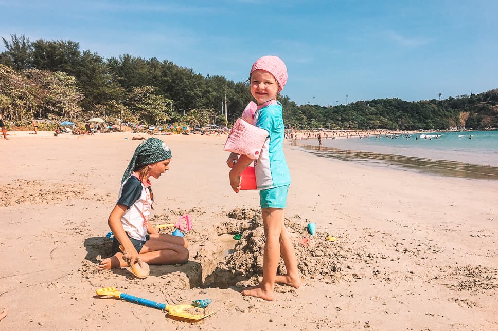 Travel Diary #20: Thailand with our family Family Kids Fun Beach Nai Harn Phuket Thailand