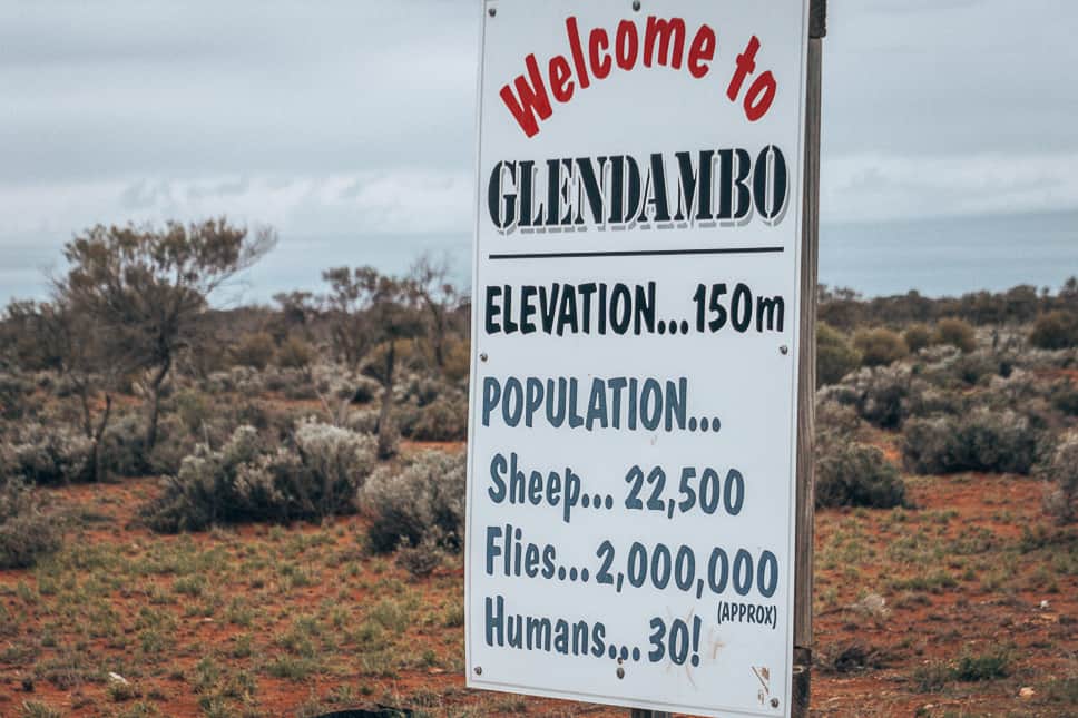 Glendambo Road Sign Stuart Highway
