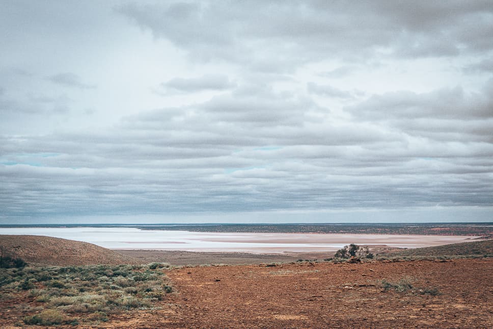 Salt lakes South Australia Stuart Highway