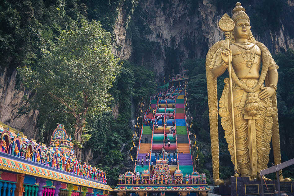 Travel Diary #2: Our experiences in Kuala Lumpur with kids Batu Caves Stairs Hindu Kuala Lumpur