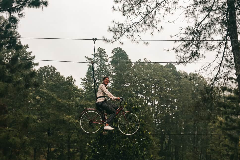 Travel Diary #22: 2 weeks in Java with our kids On a bike in the air in Bromo Forest Area Java