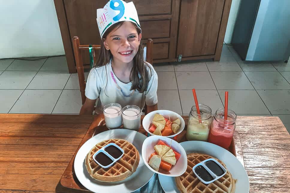 Travel Diary #22: 2 weeks in Java with our kids Our girl celebrating her birthday at Tiga Lima Guesthouse in Yogyakarta