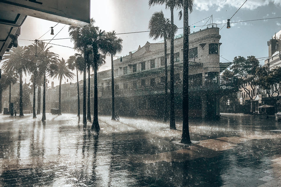 Travel Diary #13: Sydney, a city with many faces Manly Beach main Street Rain Sunshine Sydney