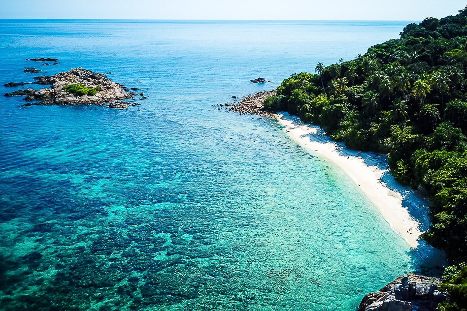 Travel diary #6: Perhentian and Tioman Islands Turtle Beach Perhentian Kecil Malaysia Drone