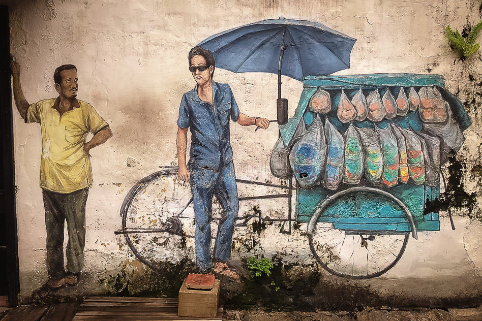 Ontdek de prachtige street art in Maleisië George Town Penang Malaysia Street art Vender Urban