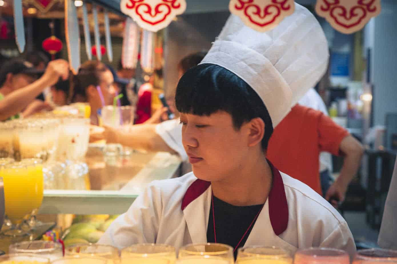 Travel Diary #1: Discovering Shanghai with kids Food Court Yuyuan Shanghai Chef