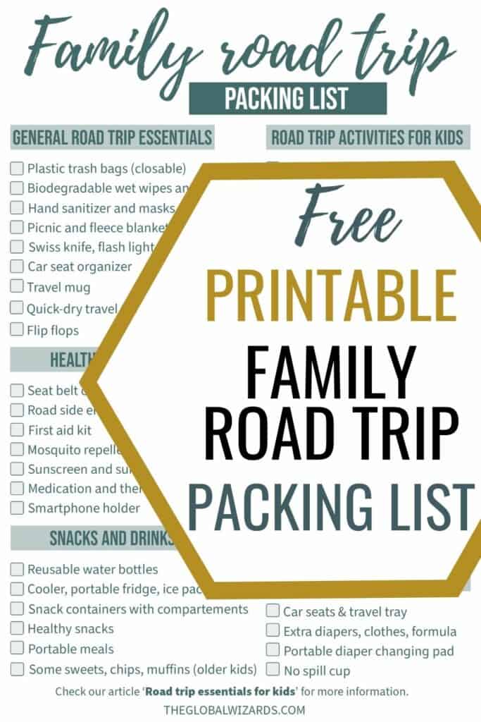 Road trip essentials for kids: a family road trip packing list Free printable road trip with kids checklist