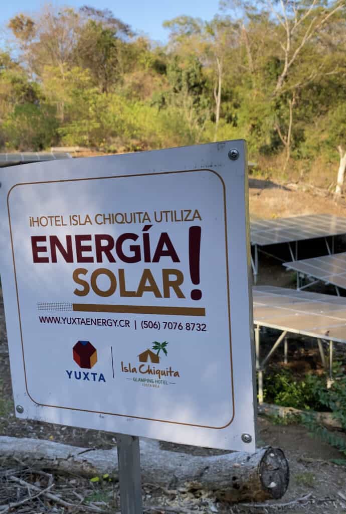 Glamping costa rica: Isla chiquita glamping hotel Solar Energy Power Isla Chiquita Eco Glamping