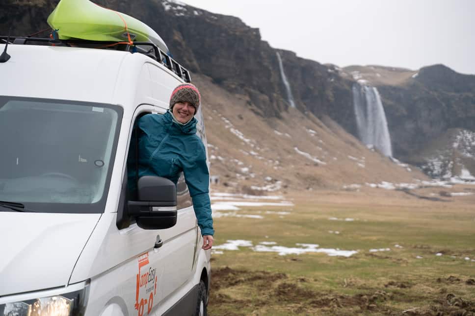 the perefect campground at the Seljalandsfoss