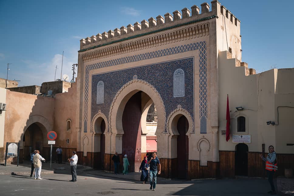Blue gate Fez royal city Morocco