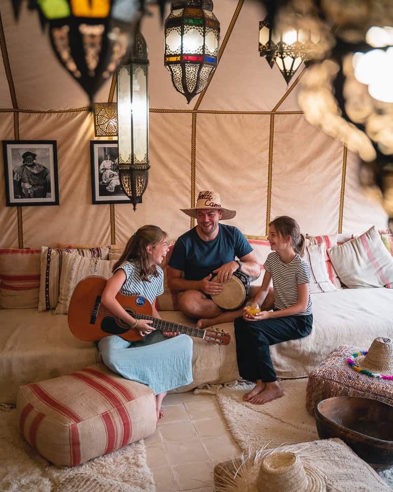 Morocco 10-Day itinerary: a Morocco travel guide Beldi Camp Desert Morocco Stay overnight
