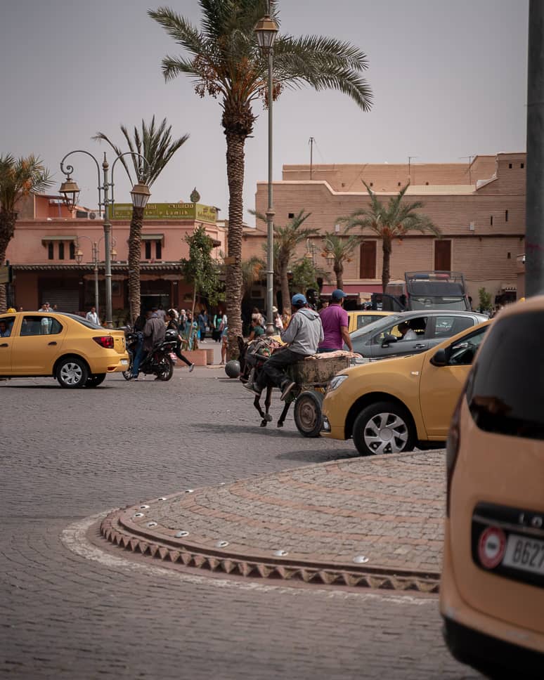 Tips for renting a car in Morocco Marrakech traffic chaos driving a car