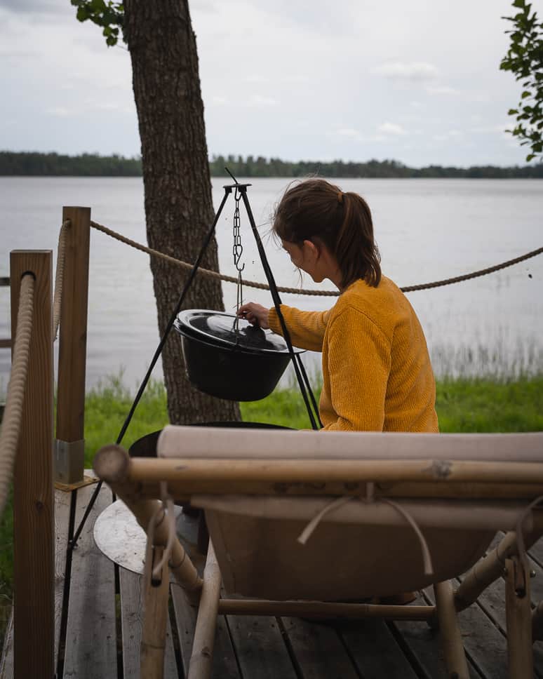 Outdoor cooking Sweden Camping