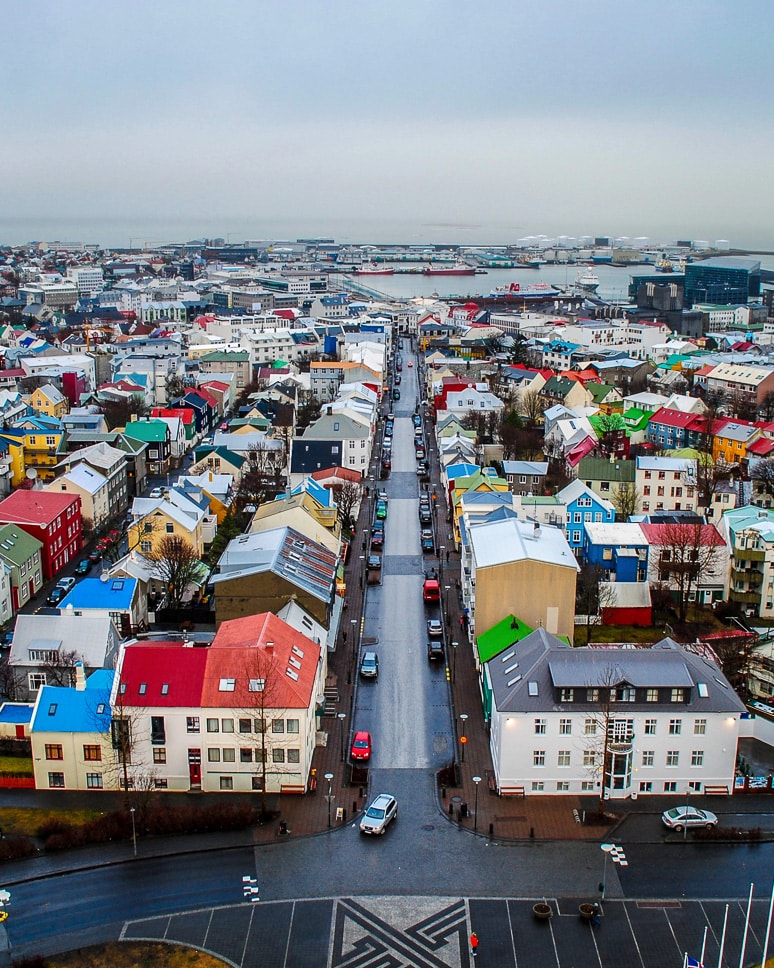 The best things to do in Reykjavik, Iceland + TIPS Panoramic view of reykjavik from the Hallgrimskirkja in Iceland
