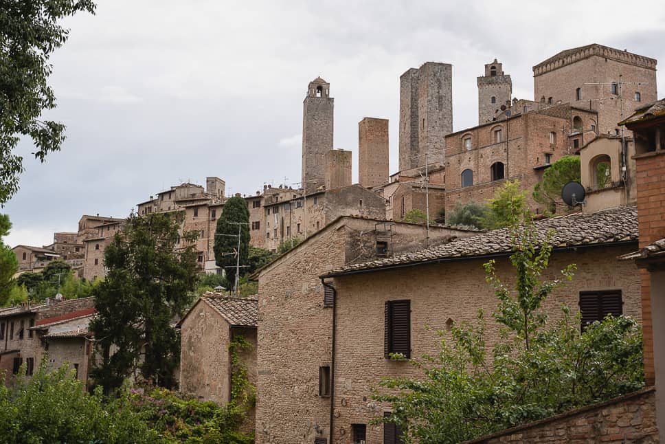 San Gimignano Towers View Tuscany Itinerary
