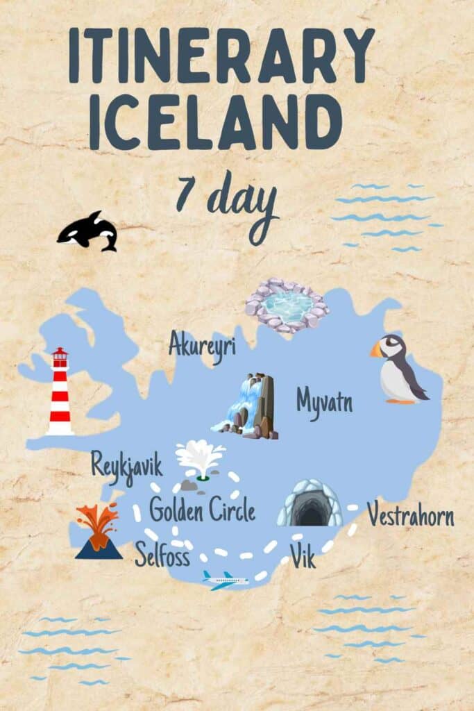7-day itinerary in Iceland: summer and winter 7 day itinerary in Iceland