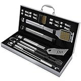 30+ best gifts for RV owners: RV gifts camper owners will love 16-Piece BBQ Grill Accessories Set - Barbecue Tool Kit with Aluminum Case for Home Grilling - Great Gift for Birthday or Father’s Day by Home-Complete