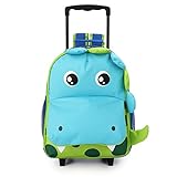 yodo Zoo 3-Way Kids Suitcase Luggage or Toddler Rolling Backpack with wheels, Medium Dinosaur