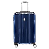 DELSEY Paris Helium Aero Hardside Expandable Luggage with Spinner Wheels, Blue Cobalt, Checked-Medium 25 Inch