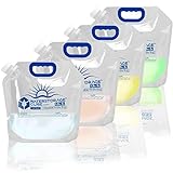 WaterStorageCube Premium Collapsible Water Container Bag, BPA Free Food Grade Clear Plastic Storage Jug for Camping Hiking Backpack Emergency, No-Leak Freezable Foldable Water Bottle