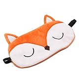 30+ travel gifts for kids that they will love Shinywear Cute Rabbit Sleeping Eye Mask Plush Blindfold Travel Sleep Masks Super Soft Funny Eye Cover for Kids Girls and Adult (Orange Fox)