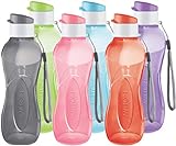 Camping gifts for kids: 50+ fun camping gift ideas for kids MILTON 6- pack -12 oz Kids Water Bottle for School Reusable Leak proof Small Sports Water Bottle BPA Free Durable Plastic Leak Free with Carry Strap for Lunch Travel Cycling Camping Gym Yoga -6 colors