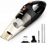 VacLife Handheld Vacuum, Car Hand Vacuum Cleaner Cordless, Mini Portable Rechargeable Vacuum Cleaner with 2 Filters, Orange (VL189)