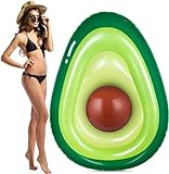 30 Gifts for beach lovers Obuby Inflatable Avocado Pool Float Floatie with Ball Fun Pool Floats Floaties Summer Swimming Pool Raft Lounge Beach Floaty Party Toys for Kids Adults