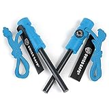 Camping gifts for kids: 50+ fun camping gift ideas for kids Swiss Safe 5-in-1 Fire Starter with Compass, Paracord and Whistle (2-Pack) for Emergency Survival Kits, Camping, Hiking, All-Weather Magnesium Ferro Rod (Aqua Blue)