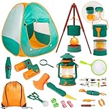 Camping gifts for kids: 50+ fun camping gift ideas for kids Meland Kids Camping Set with Tent - Toddler Toys for Boys with Campfire, Camping Toys for Kids Indoor Outdoor Pretend Play, Gift Idea for Boys Age 3,4,5,6 Year Old Birthday Christmas (Green)