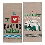 30+ best gifts for RV owners: RV gifts camper owners will love Kay Dee Designs Camping Adventures Chambray Towel Set - One Each Happy Camper & I Heart Camping