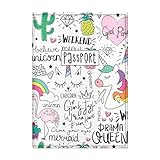 30+ travel gifts for kids that they will love Quttie Passport Cover for Kids, Women and Men, Cute Travel Passport Holder (Ladies Unicorn Pattern)