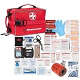 Surviveware Comprehensive Premium First Aid Kit Emergency Medical Kit for Trucks, Cars, Camping, Office and Sports and Outdoor Emergencies - Large 200 Piece Set