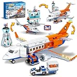 30+ travel gifts for kids that they will love HOGOKIDS City Passenger Airplane Building Set - 697 PCS STEM 3 in 1 Airport Passenger Plane Building Block Toy with Baggage Truck Radar Tower Shuttle Bus for Boys Girls Kids Adults 6 7 8 9+ Years Old