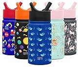 30+ travel gifts for kids that they will love Simple Modern Kids Water Bottle with Straw Lid | Insulated Stainless Steel Reusable Tumbler for Toddlers, Boys | Summit Collection | 14oz, Shark Bite