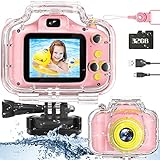 Camping gifts for kids: 50+ fun camping gift ideas for kids Miiulodi Kids Waterproof Camera - Birthday Gifts for 3 4 5 6 7 8 9 10 Year Old Girls 2 Inch IPS Screen Underwater Action Camera with 32 GB SD Card, Pool Toys for Kids Age 8-12 Pink