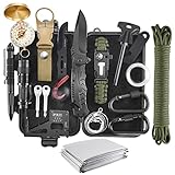 Emergency Survival Kit, 22 in 1 Professional Survival Gear Equipment Tools First Aid Supplies for SOS Emergency Tactical Hiking Hunting Disaster Camping Adventures