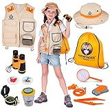 Camping gifts for kids: 50+ fun camping gift ideas for kids Kids Explorer Kit with Safari Vest & Hat - Kids Camping Gear, Safari Outfit, Bug Catcher Kit for Kids & More - Explorer Kit for Kids & Outside Toys STEM Gift for 3-7 Year Old Boys Girls + Bug Ebook