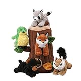 Camping gifts for kids: 50+ fun camping gift ideas for kids Plush Treehouse with Animals - Five (5) Stuffed Forest Animals