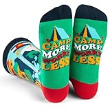 30+ best gifts for RV owners: RV gifts camper owners will love Lavley Funny Socks for Outdoor Activities Lovers and More - Novelty Gifts for Men, Women, and Teens (US, Alpha, One Size, Regular, Regular, Camp More Worry Less)