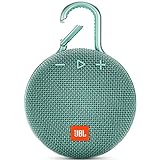 30 Gifts for beach lovers JBL Clip 3, River Teal - Waterproof, Durable & Portable Bluetooth Speaker - Up to 10 Hours of Play - Includes Noise-Cancelling Speakerphone & Wireless Streaming