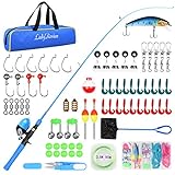 30+ travel gifts for kids that they will love LadyRosian Fishing Pole for Kids with Spincast Fishing Reel Tackle Box (Blue)