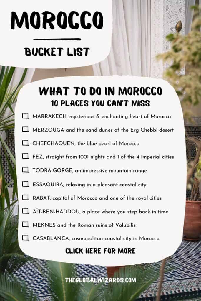 Highlights Morocco: What to do Morocco bucket list best places to visit