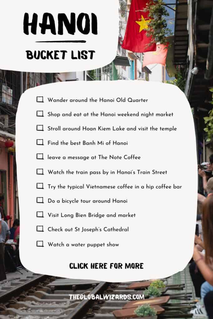 Hanoi bezienswaardigheden: Wat te doen in Hanoi (+ 3 dagen reisroute) Ultieme Hanoi bucket list ideeën challenge
