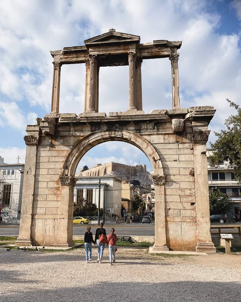 Discover what to do in Athens + the nicest neighborhoods Gate Of Hadrian Athens with children