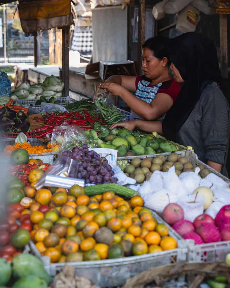 Wat te doen in Sidemen Bali lokale markt