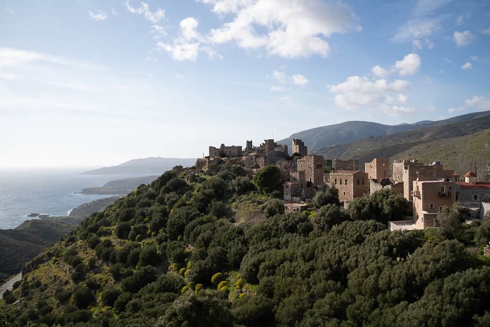 The ultimate 10-day itinerary for Greece + Peloponnese Road Trip Mani Itinerary View Vathia Towers