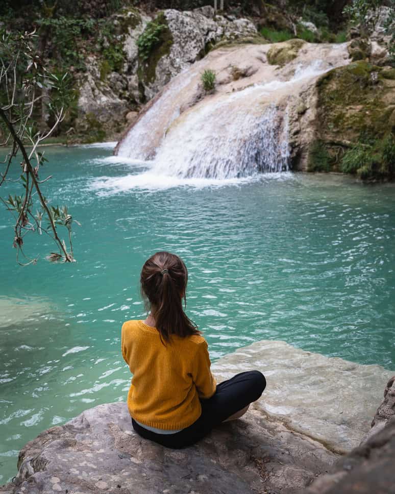 The ultimate 10-day itinerary for Greece + Peloponnese Peloponnese Road Trip Polilimnio Waterfalls