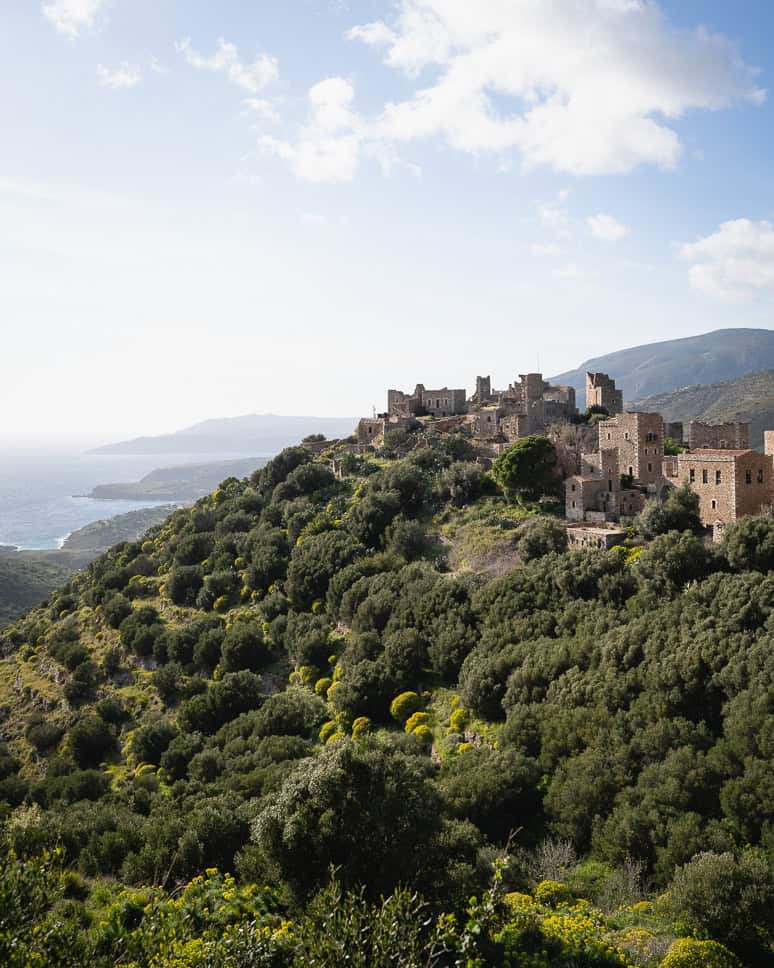 Tower village Vathia Mani Peninsula Greece
